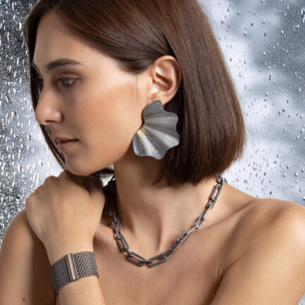 Dragon wings Earrings in Titanium E1528931-GIA