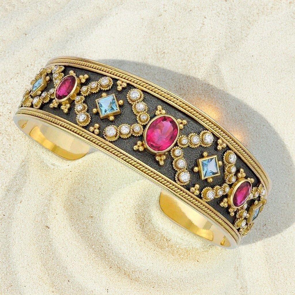 18k Gold Cuff Bracelet B153179-k