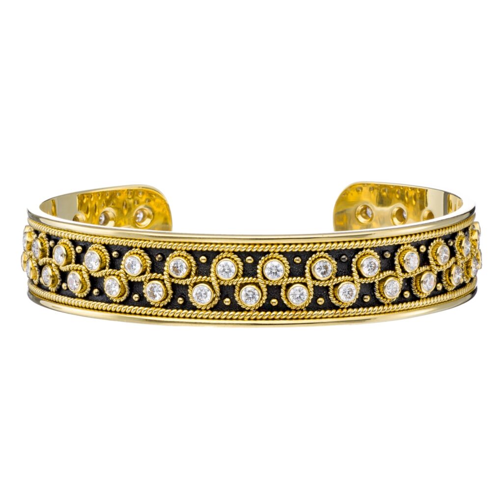 Cuff Bracelet Diamonds in k18 Gold B152653-k a