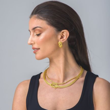 Hercules Knot 18k Gold rope Chain Necklace N152865-k