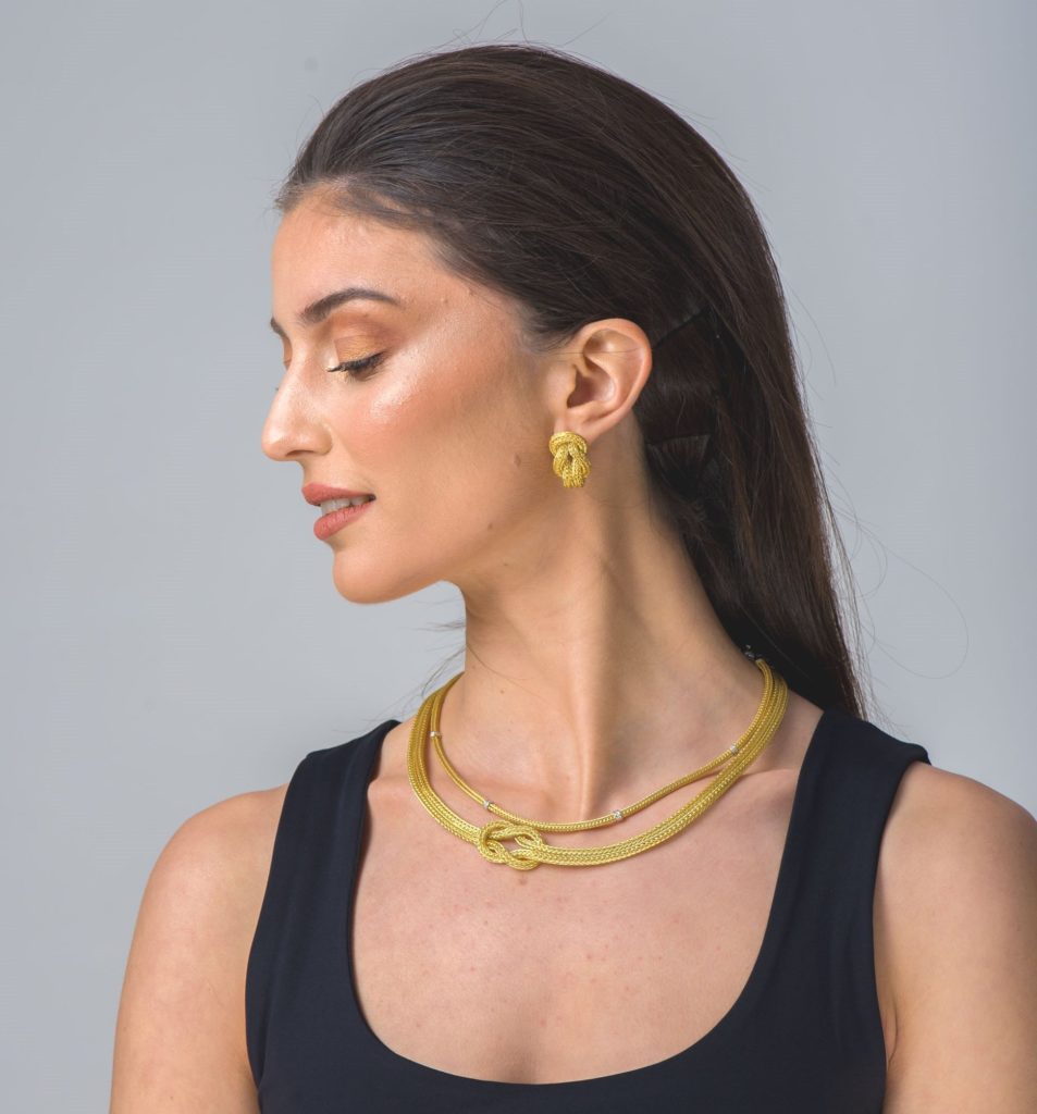 Hercules Knot 18k Gold rope Chain Necklace N152865-k