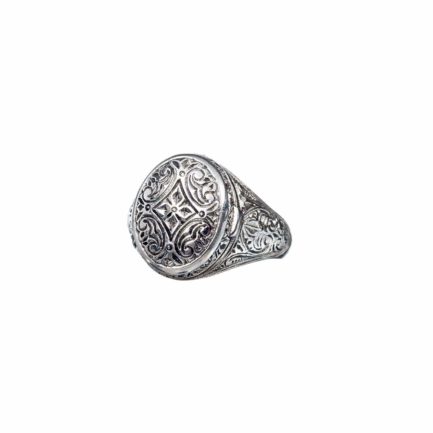 Oval Locket Ring in Sterling Silver 925