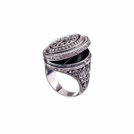 Cho-Rho Locket Ring in Sterling Silver 925