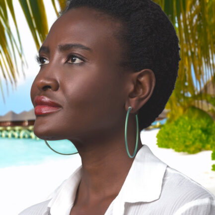 Anodized Colored Titanium Open Hoop Earrings E153229-GIA