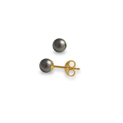 Akoya Black Pearl Japan 5-5.5mm 4A Stud Earrings