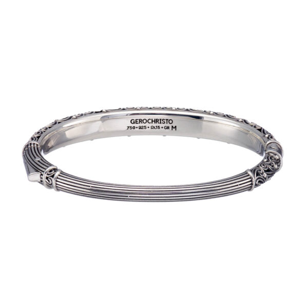 Handcrafted Silver Bracelet with Blue Topaz and 18k Gold