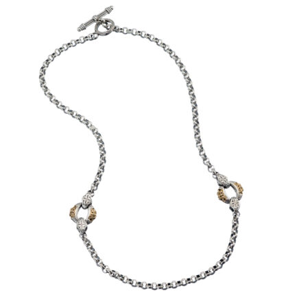 Oval Small Link Necklace 4022 a