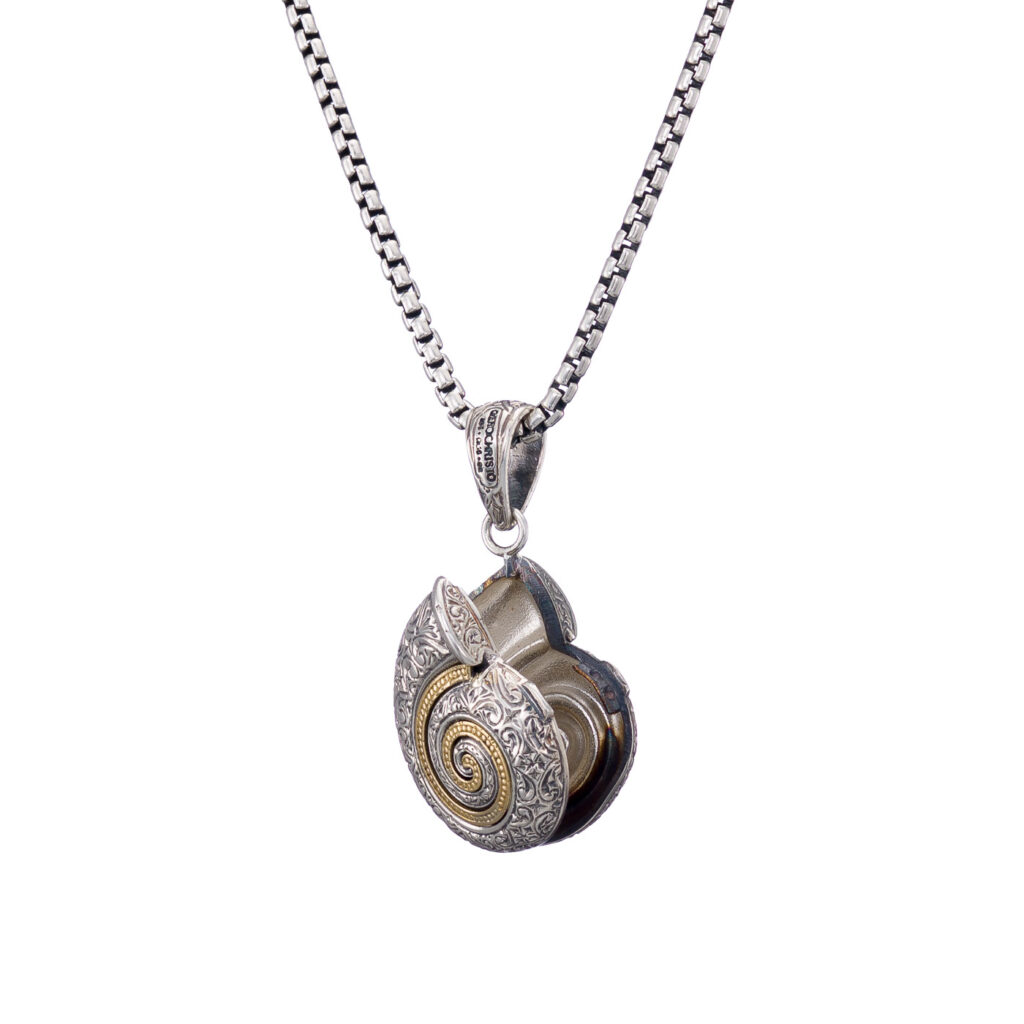 Sea Snail Locket Pendant Photo Remembrance