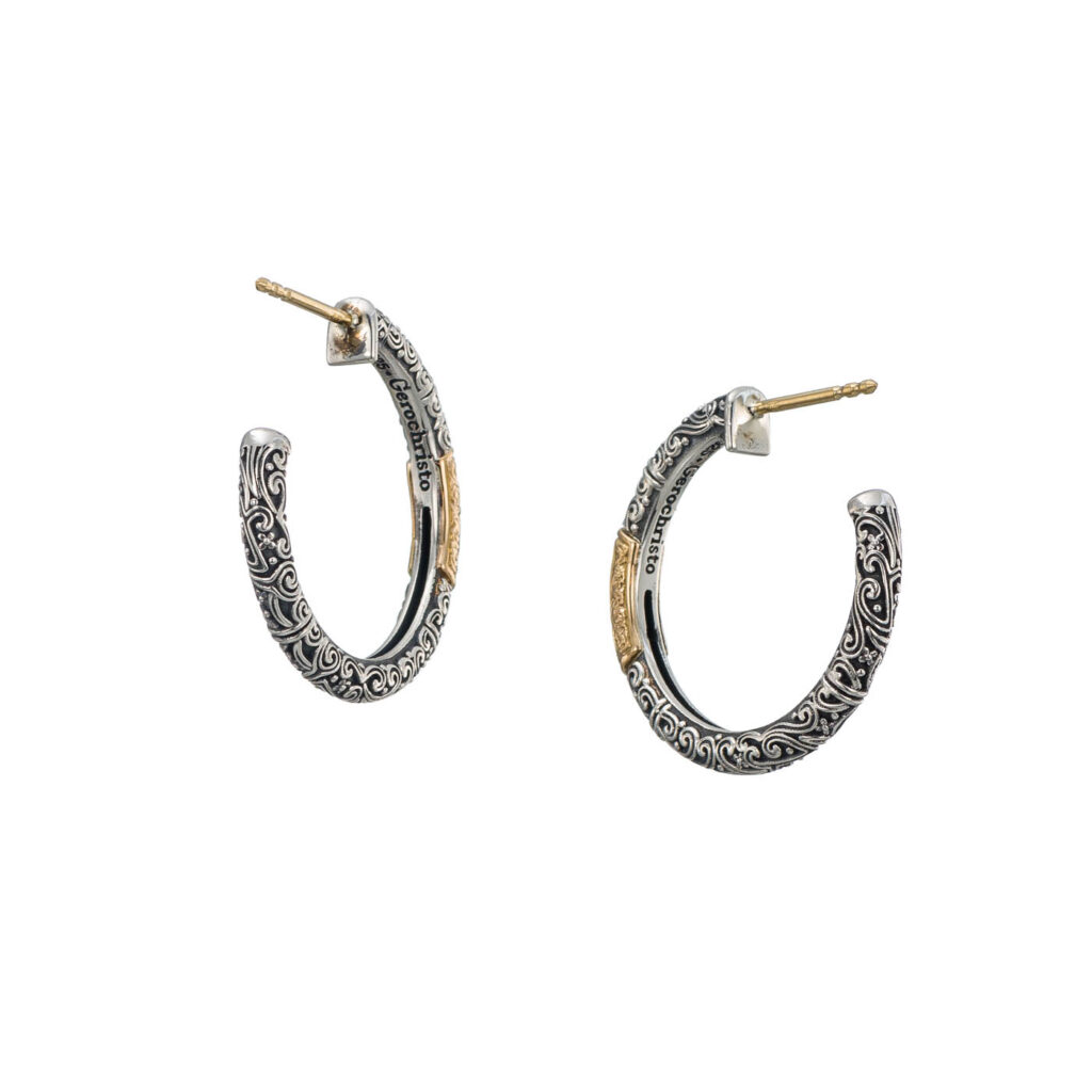 Hoop Earrings in 18k Gold and Silver 1998 back