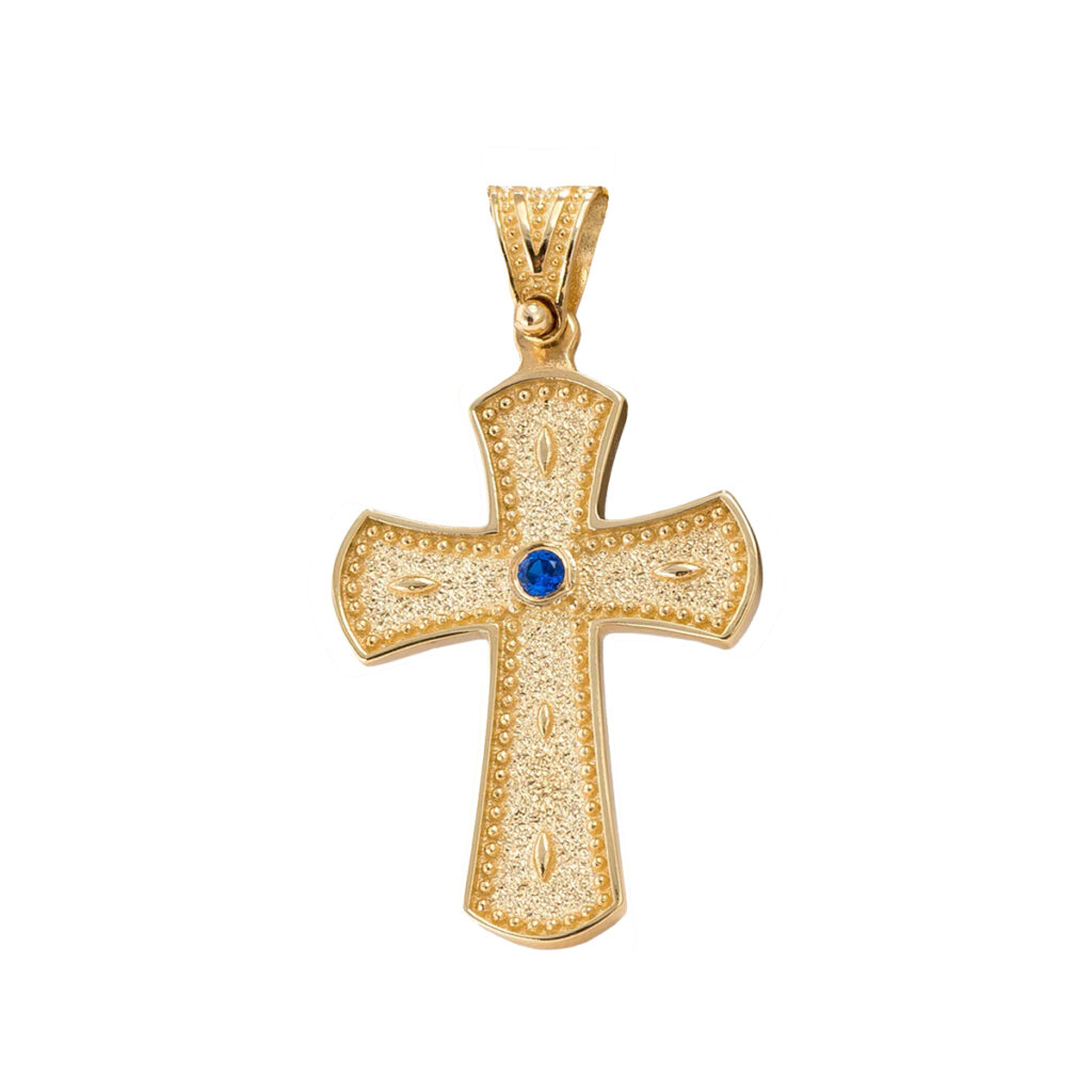 Orthodox Cross Pendant in 14k Yellow Solid Gold