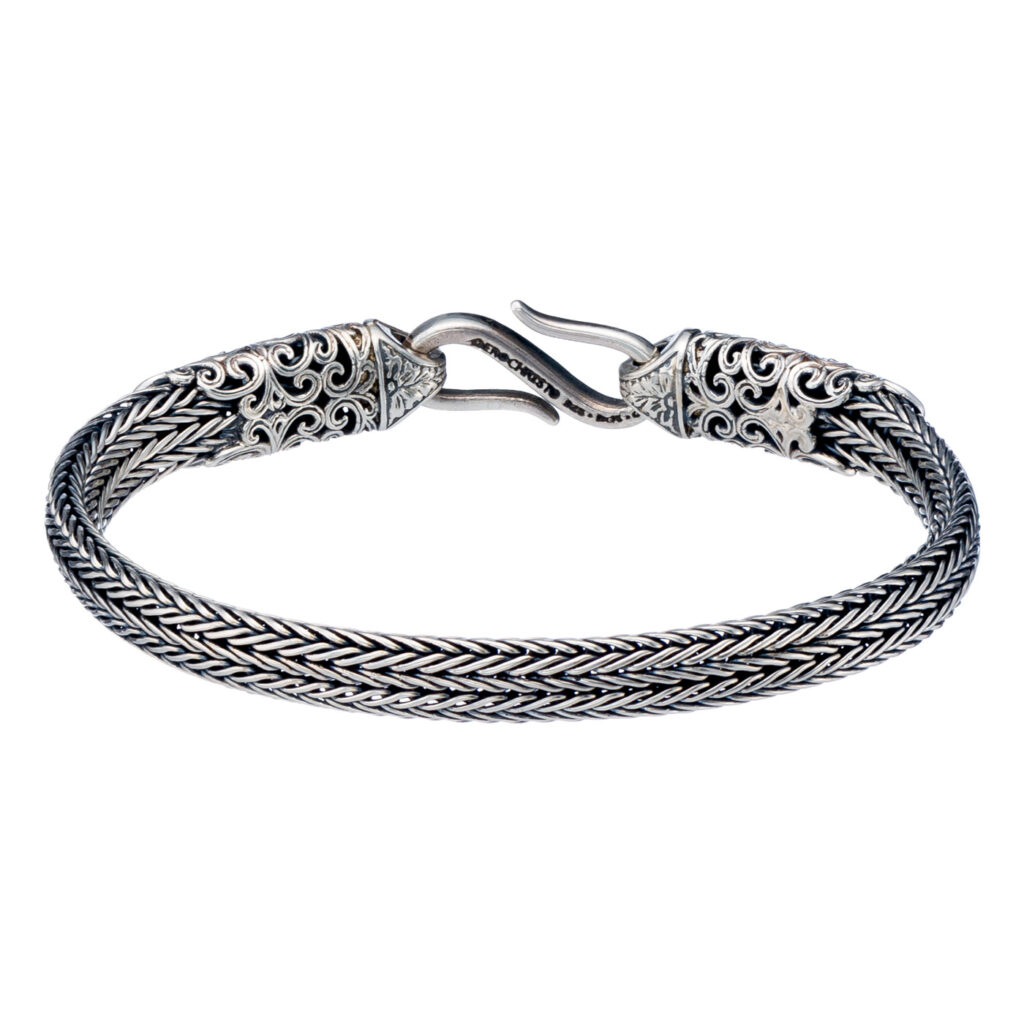 Braided Chain Bracelet in Sterling Silver