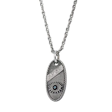 Evil Eye Talisman Pendant in Sterling Silver 925