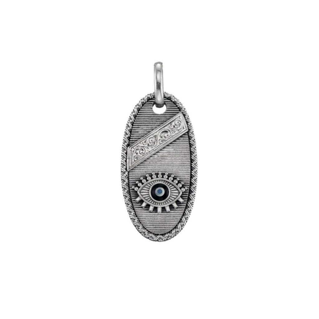 Evil Eye Talisman Pendant in Sterling Silver 925