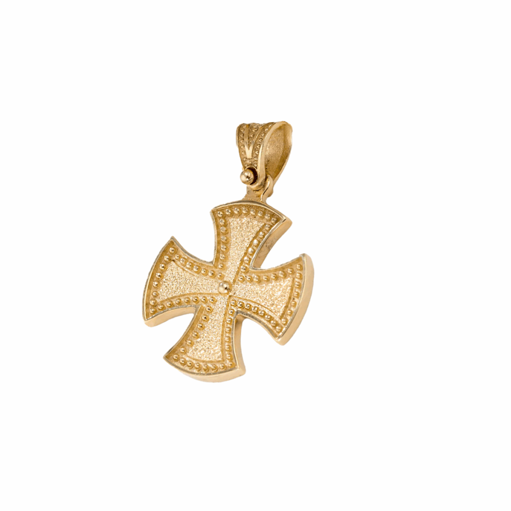 Maltese Cross Pendant in 14k Gold